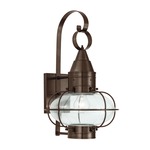 Classic Onion Outdoor Wall Sconce - Bronze / Clear