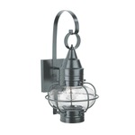 Classic Onion Outdoor Wall Sconce - Gunmetal / Clear