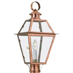 New Orleans Outdoor Post Mount - Copper / Clear