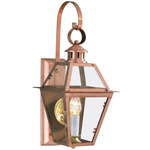 Olde Colony Outdoor Wall Sconce - Copper / Clear