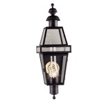 Beacon Outdoor Wall Sconce - Black / Clear