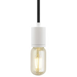 SoCo Modern Socket Pendant - White / Black Cord