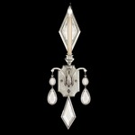 Encased Gems Wall Sconce - Silver Leaf / Crystal