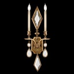 Encased Gems Wall Sconce - Gold Leaf / Crystal