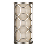 Allegretto Filigree Wall Sconce - White Linen / Silver Leaf