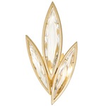 Marquise Right Wall Sconce - Gold Leaf / Hand Cut Faceted Crystal