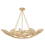 Marquise 849640 Linear Pendant - Gold Leaf / Hand Cut Faceted Crystal