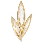 Marquise Left Wall Sconce - Gold Leaf / Hand Cut Faceted Crystal