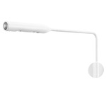 Flo Swing Arm Plug-In Wall Light - White