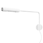 Flo Swing Arm Plug-In Wall Light - Matte White