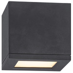 Rubix 5 Outdoor Wall / Ceiling Light - Black / Etched Glass