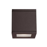 Rubix 5 Ceiling Flush Mount - Bronze / Etched Glass