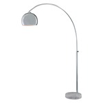 Georges Reading Room Arc Floor Lamp - Chrome