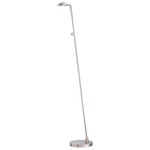 Georges LED Round Head Reading Room Pharmacy Floor Lamp - Brushed Nickel