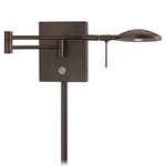 Georges LED Round Head Reading Room Swing Arm Wall Sconce - Copper Bronze Patina
