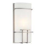 P465 ADA Wall Sconce - Brushed Nickel / Etched Opal