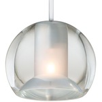 Gracie White Freejack Pendant - White / Frosted