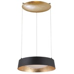 Gilt Up / Down Light Pendant - Gold Leaf / Dark Bronze