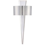 Palladian Wall Light - Polished Nickel / Clear Seedy