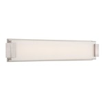 Polar Bathroom Vanity Light - Brushed Nickel / White