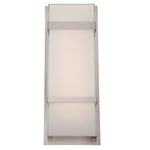 Phantom Outdoor Wall Light - Stainless Steel / White Mitered