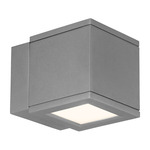 Rubix 2504 Up or Down Outdoor Wall Sconce - Graphite / Etched Glass