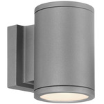 Tube Up/Down Light Outdoor Wall Sconce - Graphite / Etched