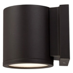 Tube Outdoor Up or Down Wall Sconce - Bronze / Etched Glass