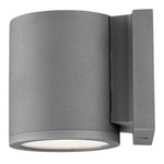Tube Outdoor Up or Down Wall Sconce - Graphite / Etched Glass