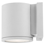 Tube Outdoor Wall Sconce - White / Etched Glass