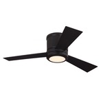 Clarity Hugger Ceiling Fan With Light - Oil Rubbed Bronze / Oil Rubbed Bronze
