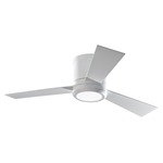 Clarity Hugger Ceiling Fan With Light - Matte White / Matte White / Matte White