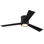 Clarity Hugger Ceiling Fan With Light - Oil Rubbed Bronze / Matte White