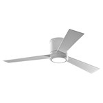 Clarity Hugger Ceiling Fan With Light - Matte White / Matte White / Matte White