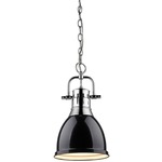 Duncan Chain Pendant - Chrome / Black / Black