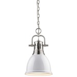 Duncan Chain Pendant - Pewter / White