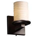 Limoges Dakota Wall Sconce - Dark Bronze / Waves Porcelain