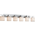 Aero Oval Bathroom Vanity Light - Polished Chrome / Clouds Resin