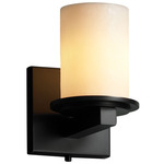 Dakota 8771 Flat Rim Wall Sconce - Matte Black / Cream