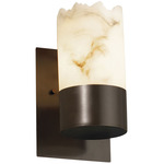 LumenAria Dakota Wall Sconce - Dark Bronze / Faux Alabaster