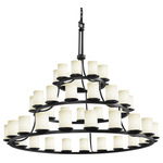 Dakota Chandelier - Matte Black / Opal