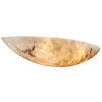 Lumenaria Flared Wall Sconce - Silver / Faux Alabaster