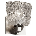 Modular Veneto Luce One Light Oval Bath Bar - Brushed Nickel / Lace