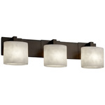 Modular Oval Light Bath Bar - Dark Bronze / Clouds Resin