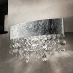 Ola OV30 Wall Light - Silver Leaf / Transparent Crystals