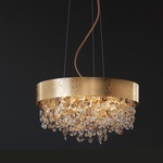 Ola Pendant - Matte Bronze / Warm Colored Crystals