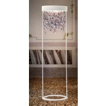 Ola Floor Lamp - Matte White / Cold Colored Crystals