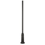 3IN Fitter Outdoor Post with Decorative Base - 8Ft - Black