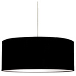 Aros Simple Pendant - Nickel / Black Cotton