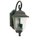 Trafalgar Outdoor Wall Light - Oxidized Bronze / Clear Seeded